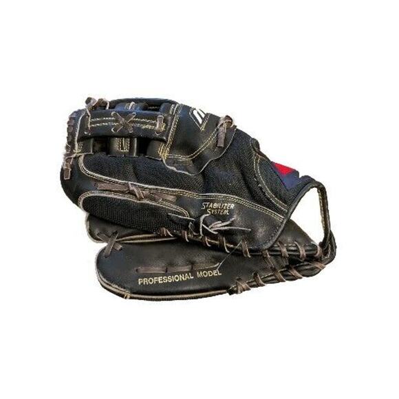 Mizuno Other - Mizuno Baseball Glove Black Leather MZ 1303 Professional Model